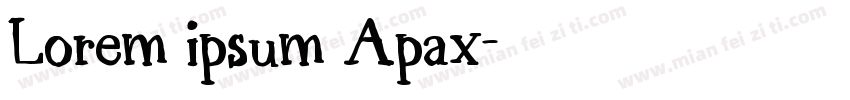 Lorem ipsum Apax字体转换